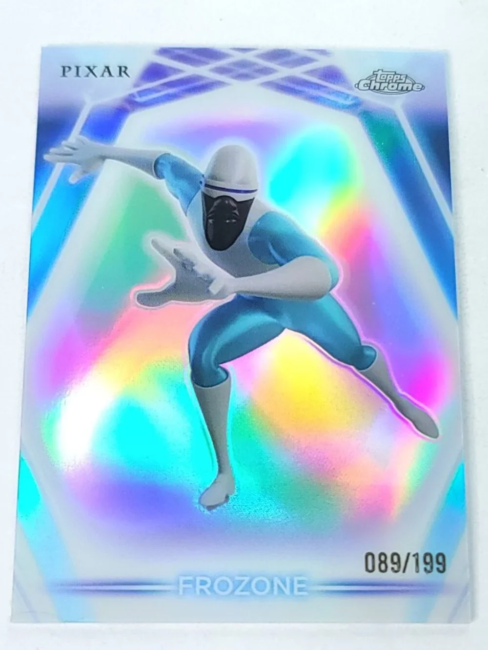 Frozone Topps 2026 Disney Neon Holo Chrome Refractor Limited 089/199 CNE